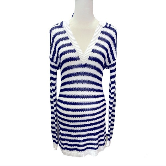 Cynthia Rowley Open Knit Hooded Dress/Cover‎ Up - Size Small - Picture 1 of 3